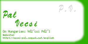 pal vecsi business card